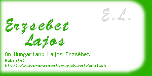 erzsebet lajos business card