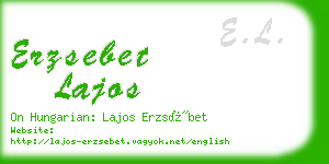 erzsebet lajos business card